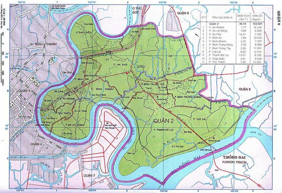 Bản đồ quy hoạch Quận 2