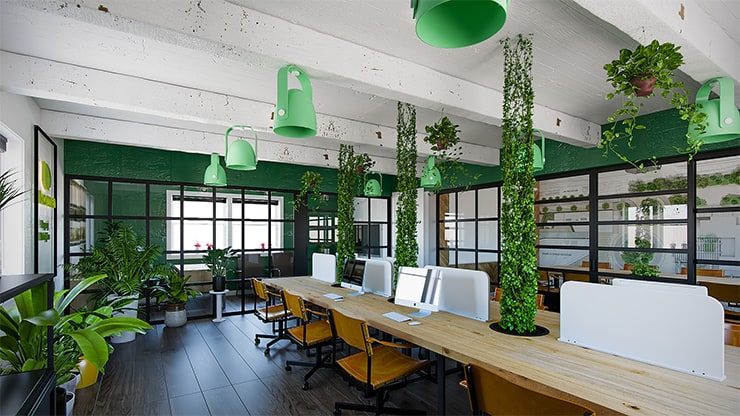 Văn phòng xanh đang là xu hướng trong thiết kế văn phòng hiện đại