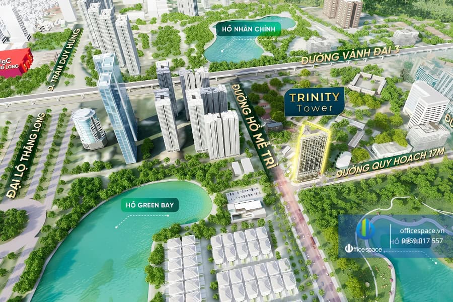 Trinity Tower 1 Officespace cho thuê văn phòng tòa nhà Trinity Tower 145 Hồ Mễ Trì